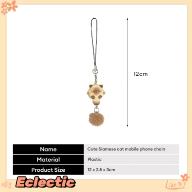 Dây buộc điện thoại Eclectic Phim hoạt hình Mèo Xiêm sang trọng giảm giá 16.600₫ 9