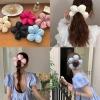 Dây buộc tóc hoa lớn NOVSET Scrunchies Bó tóc hình bông hoa size to - Giá chỉ 30.800đ