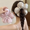 Dây buộc tóc hoa lớn NOVSET Scrunchies Bó tóc hình bông hoa size to - Giá chỉ 30.800đ 4