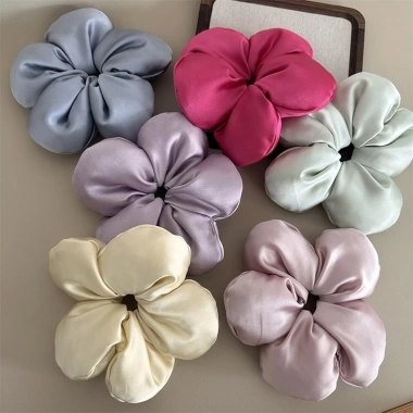 Dây buộc tóc hoa lớn NOVSET Scrunchies Bó tóc hình bông hoa size to - Giá chỉ 30.800đ 6