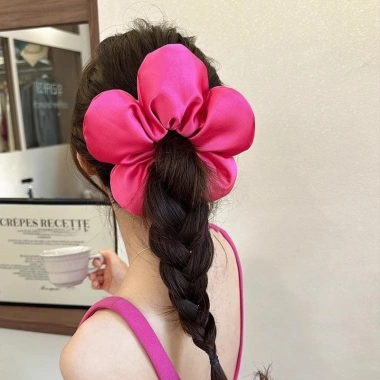 Dây buộc tóc hoa lớn NOVSET Scrunchies Bó tóc hình bông hoa size to - Giá chỉ 30.800đ 8