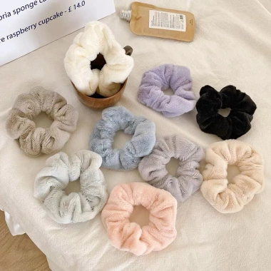Dây buộc tóc Scrunchies Doudou vải bông mềm, phong cách Hàn Quốc - 10.900₫