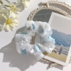 Dây Buộc Tóc Scrunchies Thêu Hoa Cúc Nổi Cho Bé Gái - Thời Trang Trẻ Em, Chất Liệu Mềm Mại, Giá 14.550 VND Giảm Sốc 10