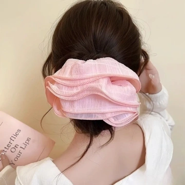 Dây buộc tóc siêu lớn phụ nữ - Đuôi ngựa lưới rộng, thời trang, giá chỉ 12.852₫