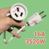 Dây cắm chuyển đổi 3 chân dẹt chéo sang tròn 16A 250V Giá 129.000 VND, giảm 18%