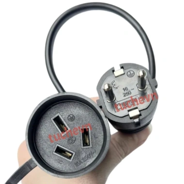 Dây cắm chuyển đổi 3 chân dẹt chéo sang tròn 16A 250V Giá 129.000 VND, giảm 18% 2