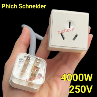 Dây cắm chuyển đổi 3 chân dẹt chéo sang tròn 16A 250V Giá 129.000 VND, giảm 18% 10