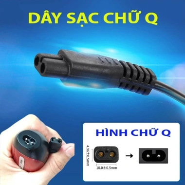 Dây cáp sạc tông đơ đa năng, số 8 và đầu Q - Giá giảm 39.900 VND, chất lượng cao 3