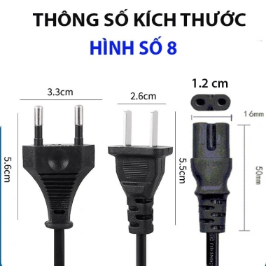 Dây cáp sạc tông đơ đa năng, số 8 và đầu Q - Giá giảm 39.900 VND, chất lượng cao 5