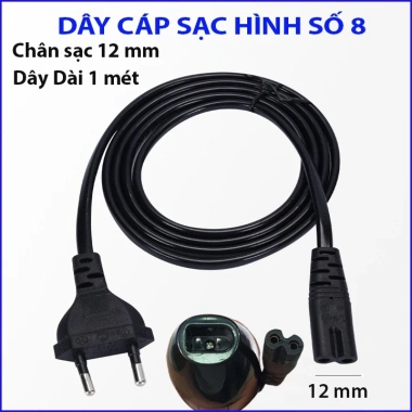 Dây cáp sạc tông đơ đa năng, số 8 và đầu Q - Giá giảm 39.900 VND, chất lượng cao 10