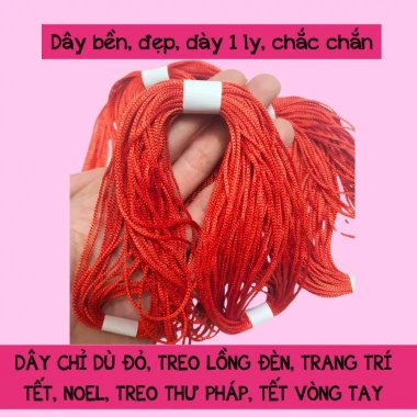 Dây Chỉ Dù Đỏ Dày 1 Ly - Treo Lồng Đèn Trang Trí Phòng Tết Giá 15.900 VND