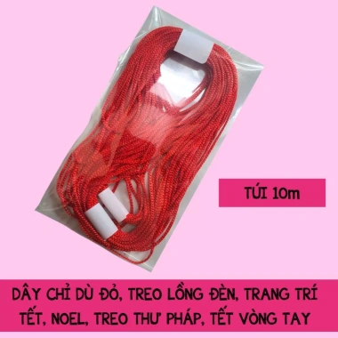 Dây Chỉ Dù Đỏ Dày 1 Ly - Treo Lồng Đèn Trang Trí Phòng Tết Giá 15.900 VND