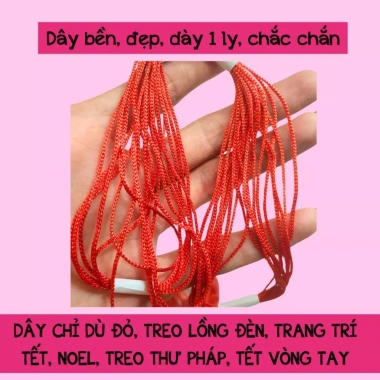 Dây Chỉ Dù Đỏ Dày 1 Ly - Treo Lồng Đèn Trang Trí Phòng Tết Giá 15.900 VND