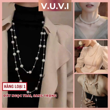 Dây Chuyền Ngọc Trai VUVI Hot Trend Dài Phù Hợp Áo Dài 2.026 - Vòng Cổ Nữ Giá 18.500đ