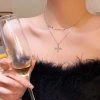 Dây chuyền nữ mặt thánh giá đính đá 2 tầng - phong cách Hàn Quốc, cá tính, tinh tế, giảm còn 25.000 VND 8
