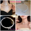 Dây chuyền vòng cổ chuỗi ngọc mix nơ tiểu thư - Phong cách tiệc tùng, chụp áo dài Tết cho nữ, 41.000₫