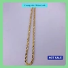 Dây chuyền xoắn hoa mai titan 6 li + vòng cổ ti tan 18k - Giá ưu đãi 130k