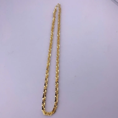 Dây chuyền xoắn hoa mai titan 6 li + vòng cổ ti tan 18k - Giá ưu đãi 130k 6