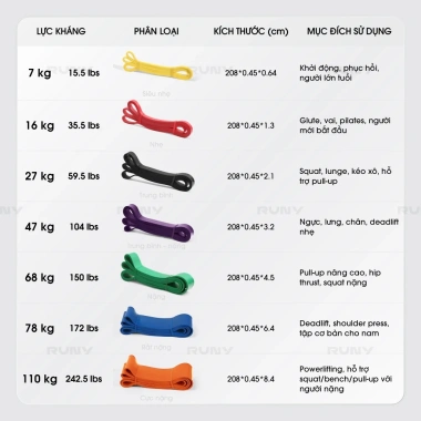 Dây Đa Năng Powerband - Dây Kháng Lực Tập Toàn Thân Gym Calisthenics 29.000 VND
