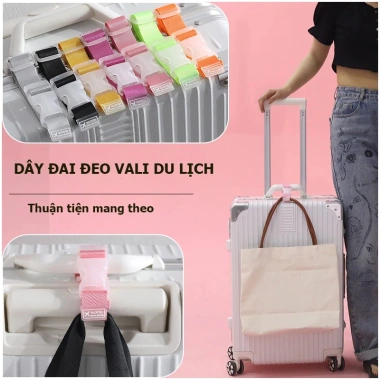 Dây đai đa năng treo hành lý vali du lịch, dây treo balo túi xách di động - 11.000đ 5 Dây đai đa năng treo hành lý vali du lịch, dây treo balo túi xách di động - 11.000đ 5