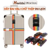 Dây Đai Hành Lý Hình Chữ Thập Khóa Số - Đóng Gói Vali An Toàn, Chống Bung, Độ Bền Cao