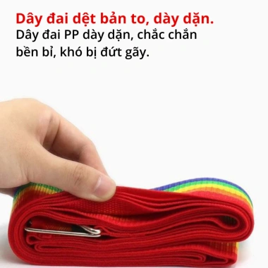 Dây Đai Hành Lý Hình Chữ Thập Khóa Số - Đóng Gói Vali An Toàn, Chống Bung, Độ Bền Cao 6