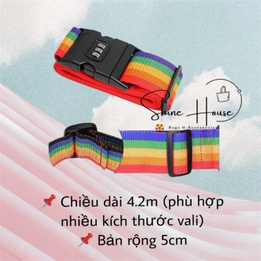 Dây Đai Vali Chữ Thập Khóa Chống Trộm - Shine House Giá 99k Giảm Đặc Biệt 6