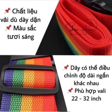 Dây Đai Vali Chữ Thập Khóa Chống Trộm - Shine House Giá 99k Giảm Đặc Biệt 7