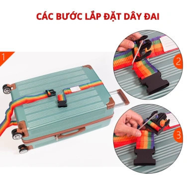 Dây Đai Vali Chữ Thập Khóa Số - Cố Định Hành Lý Bền Chắc, An Toàn Khi Du Lịch 4