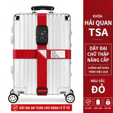 Dây đai vali khóa chữ thập TSA319 - An toàn quốc tế, giảm giá 450.000đ