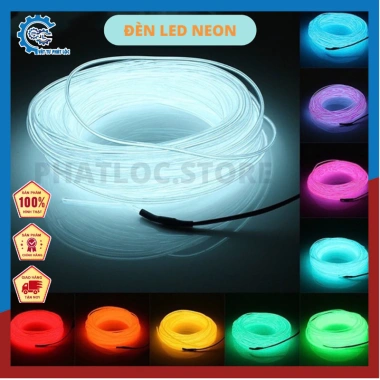 Dây đèn LED neon 1-5M cho tiệc sân vườn, nguồn pin, USB – Sáng rực, dễ lắp
