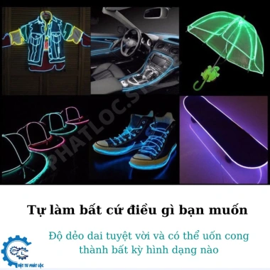 Dây đèn LED neon 1-5M cho tiệc sân vườn, nguồn pin, USB – Sáng rực, dễ lắp