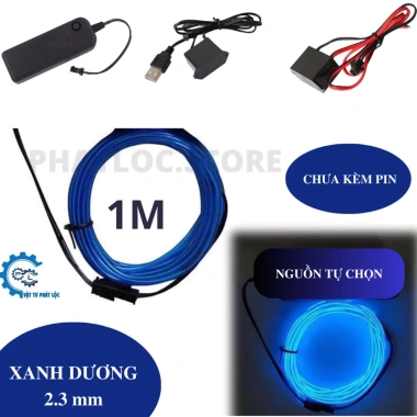 Dây đèn LED neon 1-5M cho tiệc sân vườn, nguồn pin, USB – Sáng rực, dễ lắp
