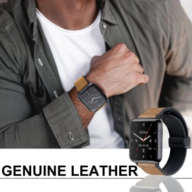 Dây đeo da từ tính Apple Watch - Tương thích Series 11-3, Ultra, 42-49mm, giá 71.148 VND 3