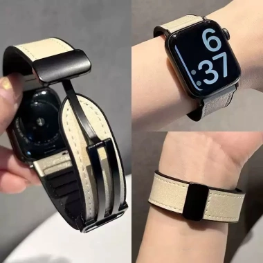 Dây đeo da từ tính Apple Watch - Tương thích Series 11-3, Ultra, 42-49mm, giá 71.148 VND 10