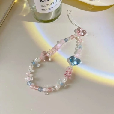 Dây Đeo Điện Thoại Chìa Khóa Acrylic Bướm Trái Tim 3D Đa Năng Kiểu Hàn Quốc Giá Ưu Đãi 31.900đ 6
