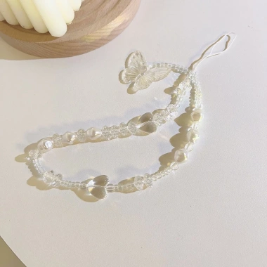 Dây Đeo Điện Thoại Chìa Khóa Acrylic Bướm Trái Tim 3D Đa Năng Kiểu Hàn Quốc Giá Ưu Đãi 31.900đ 8
