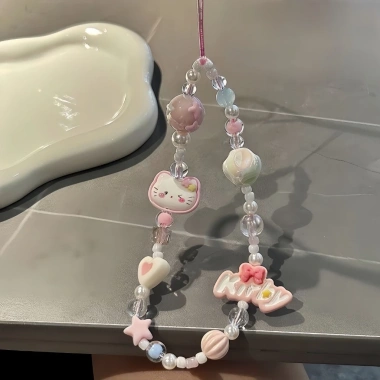 Dây đeo điện thoại Hello Kitty hồng - Chống mất CCD-RY, giá chỉ 8.300 VND
