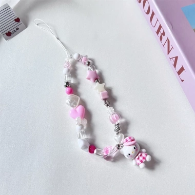 Dây đeo điện thoại Hello Kitty hồng - Chống mất CCD-RY, giá chỉ 8.300 VND