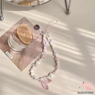 Dây đeo điện thoại hình nơ bướm, hạt pha lê, vòng trái tim, hoa nơ - Giá 5.000 VND