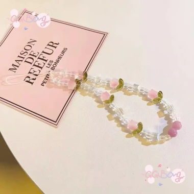 Dây Đeo Điện Thoại Hồng Cô Gái Đính Hạt Trái Tim Nơ Ngọt Ngào - Giá chỉ 5.900₫
