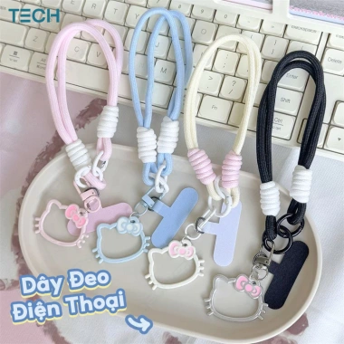 Dây đeo điện thoại mèo hoạt hình - Dây cổ tay chống rơi, dễ thương, giảm còn 24.900₫