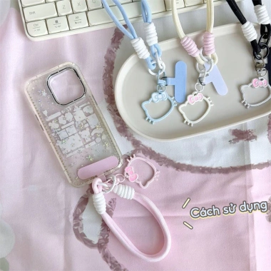 Dây đeo điện thoại mèo hoạt hình - Dây cổ tay chống rơi, dễ thương, giảm còn 24.900₫ 6