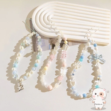 Dây đeo điện thoại Sweet Fairy chống mất, ốp lưng đính hạt mặt dây chuyền - Giá chỉ 17.400₫ 2