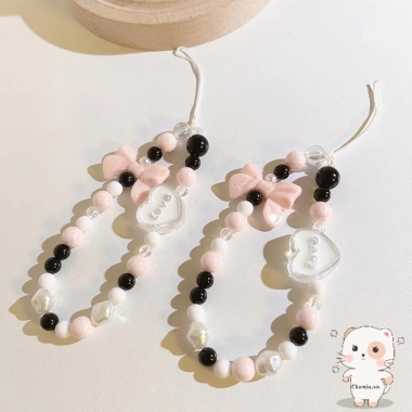 Dây đeo điện thoại Sweet Fairy chống mất, ốp lưng đính hạt mặt dây chuyền - Giá chỉ 17.400₫ 4