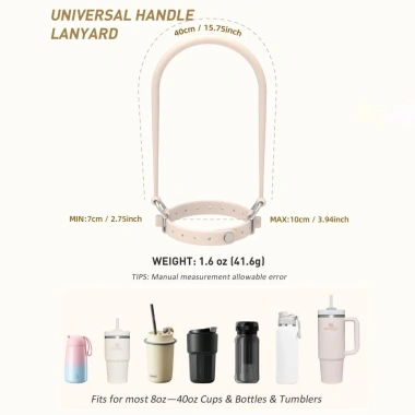 Dây đeo đựng đồ uống COFORDOS màu trơn, điều chỉnh linh hoạt, tay cầm chai nước silicone tái sử dụng - Giá ưu đãi 98.120₫