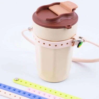 Dây đeo đựng đồ uống COFORDOS màu trơn, điều chỉnh linh hoạt, tay cầm chai nước silicone tái sử dụng - Giá ưu đãi 98.120₫