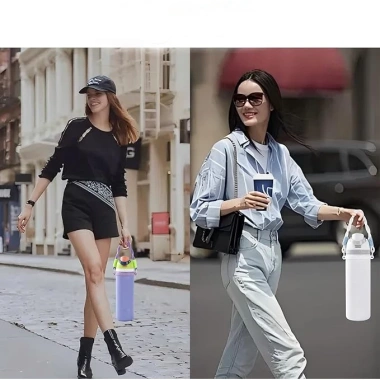 Dây đeo tay cầm Owala silicon 16-40oz, phụ kiện cầm chai cho xe đạp, chạy bộ