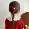 Dây điện thoại & dây buộc tóc cho bé gái – Nơ hoa, bong bện, dây lò xo, cuộn tóc 2
