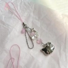 Dây điện thoại di động mèo con anime - Đồ trang trí thủ công cườm dangle DIY, phụ kiện trang sức 5